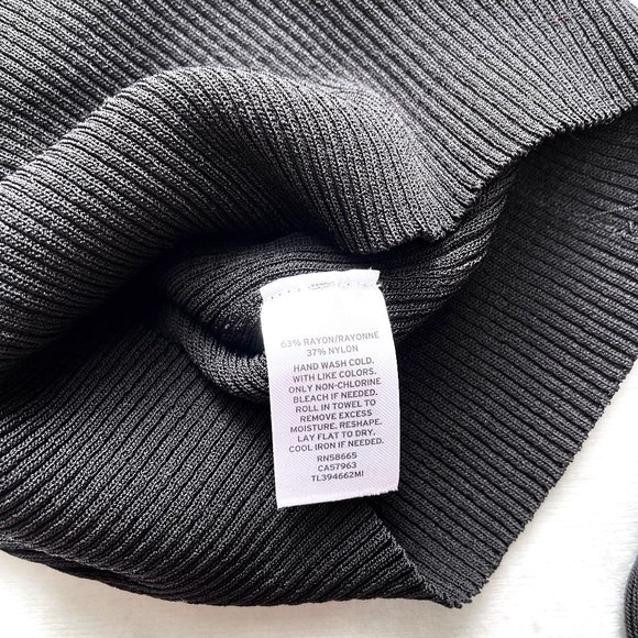 Leith Ribbed Knit Top V Neck Long Sleeve Henley NWT XS - Picture 8 of 10